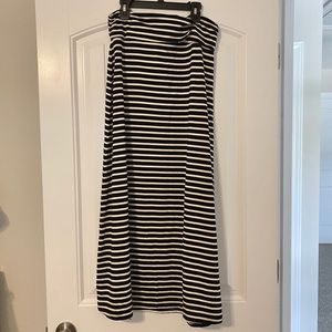 J. Crew Foldover Striped Maxi Skirt